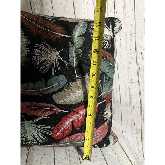 KRAVET LEE JOFA Black Multi Color Feathers Jacquard Pillow - Picture 5 of 5